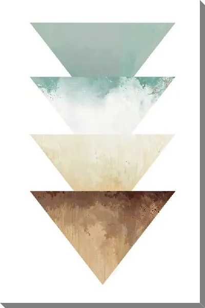 Картина маслом Геометрические треугольники №3