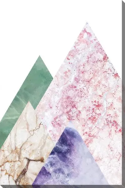 Картина маслом Геометрические треугольники №6