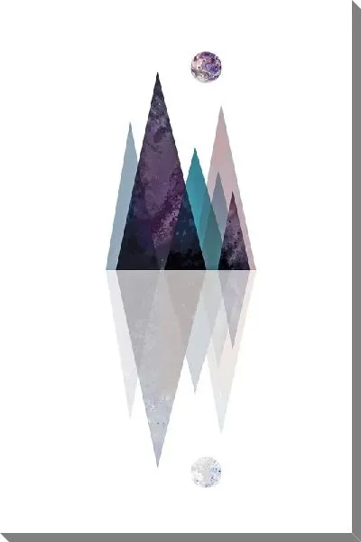 Картина маслом Геометрические треугольники №8