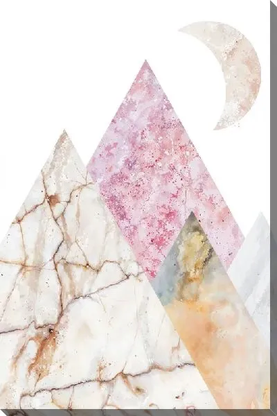 Картина маслом Геометрические треугольники №9