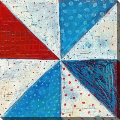 Картина маслом Геометрические треугольники №10