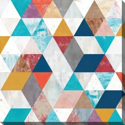 Картина маслом Геометрические треугольники №11
