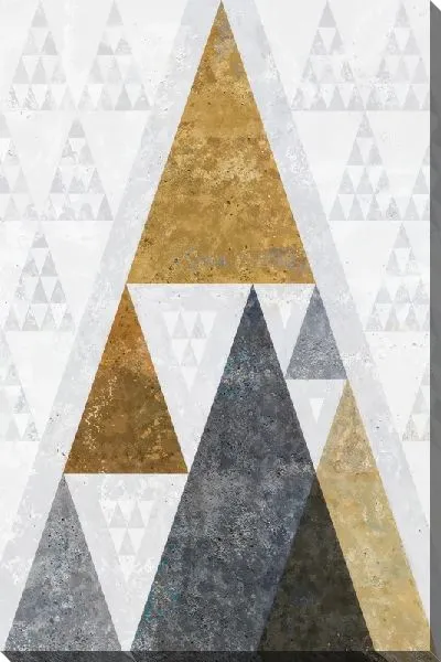 Картина маслом Геометрические треугольники №12
