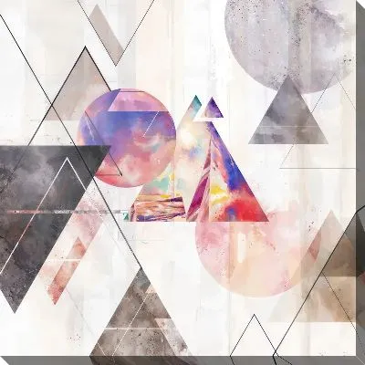 Картина маслом Геометрические треугольники №16