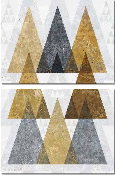 Модульная картина Геометрические треугольники №17