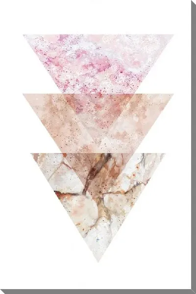 Картина маслом Геометрические треугольники №25