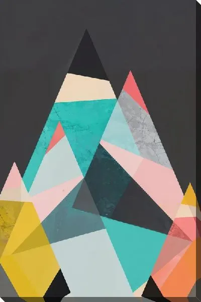 Картина маслом Геометрические треугольники №26