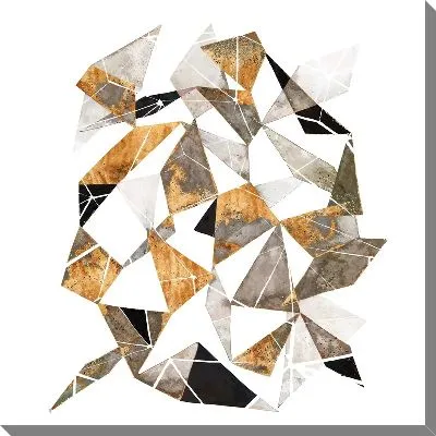 Картина маслом Геометрические треугольники №27