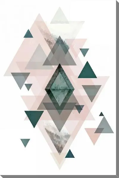 Картина маслом Геометрические треугольники №28