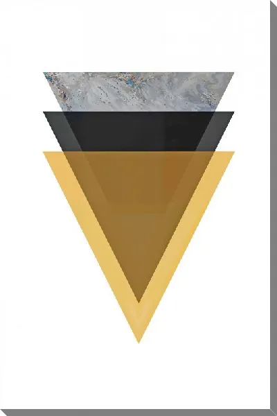 Картина маслом Геометрические треугольники №30