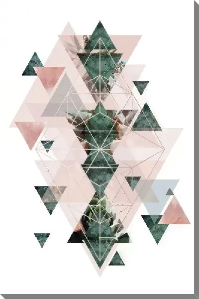 Картина маслом Геометрические треугольники №31