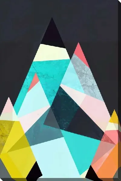 Картина маслом Геометрические треугольники №32