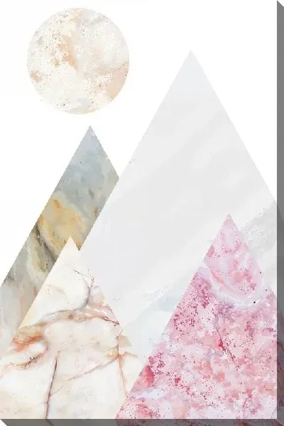 Картина маслом Геометрические треугольники №33