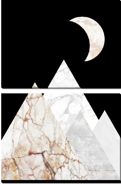 Модульная картина Геометрические треугольники №36