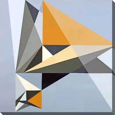 Картина маслом Геометрические треугольники №40