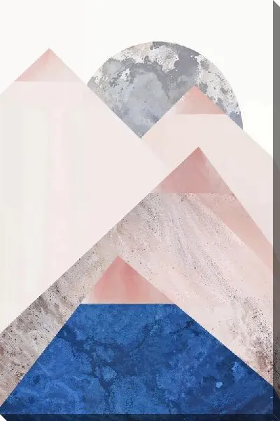 Картина маслом Геометрические треугольники №41