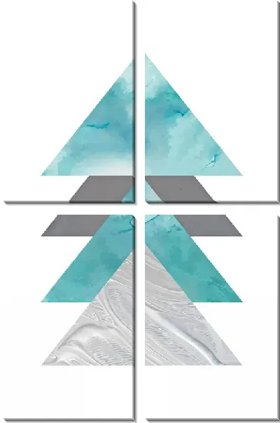 Модульная картина Геометрические треугольники №42
