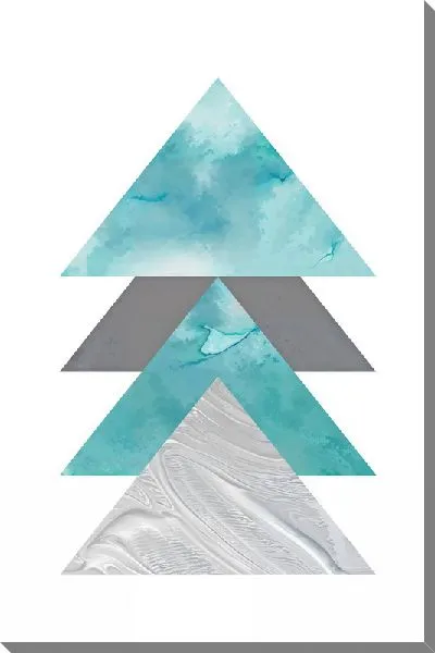 Картина маслом Геометрические треугольники №42