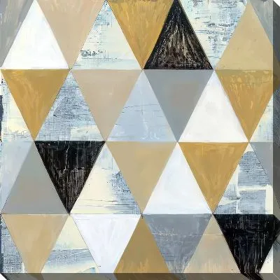 Картина маслом Геометрические треугольники №46