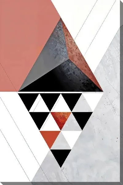 Картина маслом Геометрические треугольники №47