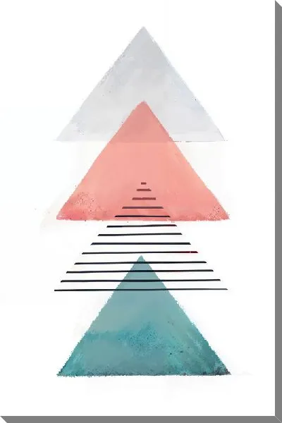 Картина маслом Геометрические треугольники №48