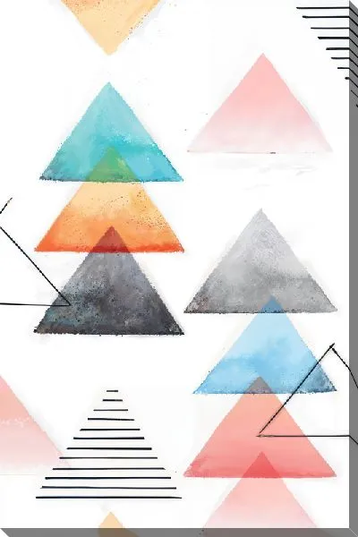 Картина маслом Геометрические треугольники №49