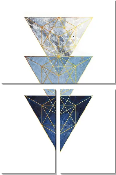 Модульная картина Геометрические треугольники №51