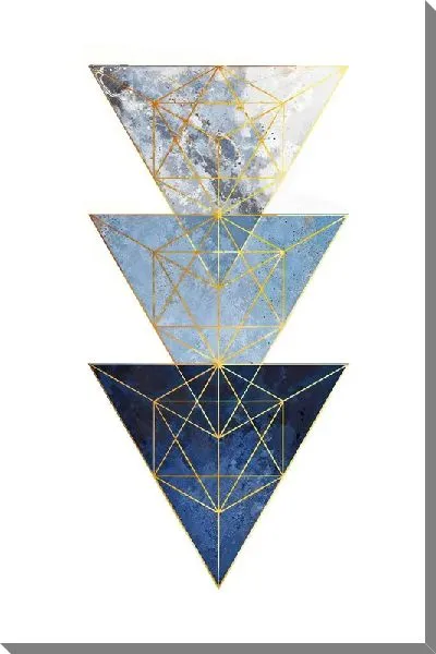 Картина маслом Геометрические треугольники №51