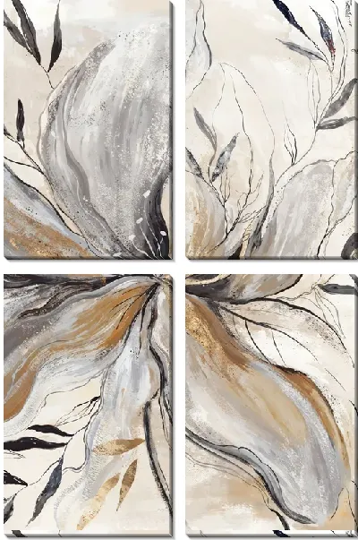 Модульная картина Бежевый цветок