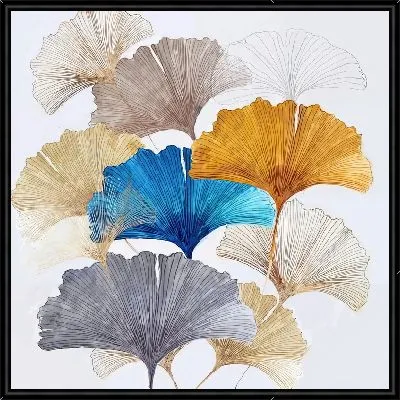 Картина Цветочная композиция с золотыми цветами