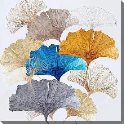 Картина маслом Цветочная композиция с золотыми цветами