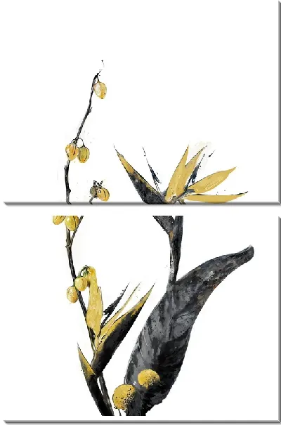 Модульная картина Золотая райская птица