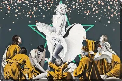 Картина маслом Арт композиция с Монро