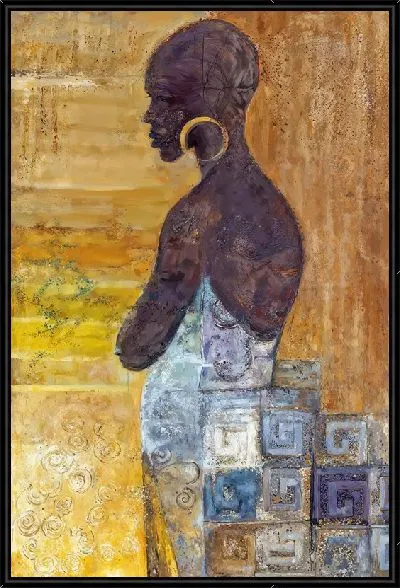 Картина Африканка с золотыми сережками