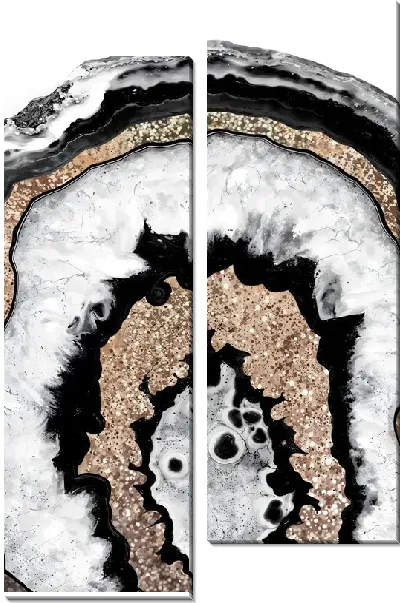 Модульная картина Текстурный срез камня