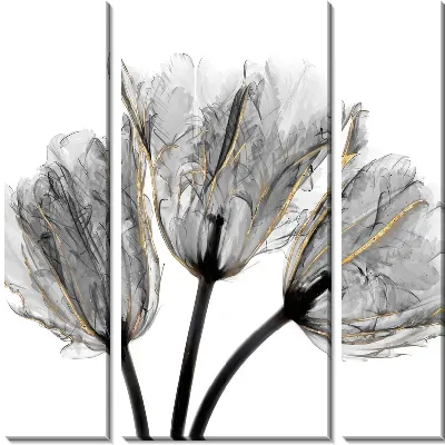 Модульная картина Макро тюльпанов №3