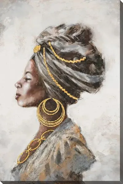Постер Африканка с золотыми украшениями №21