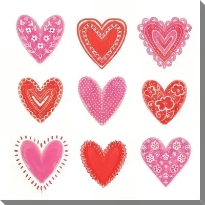 Картина маслом Сердца №2