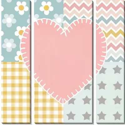 Модульная картина Сердце №10