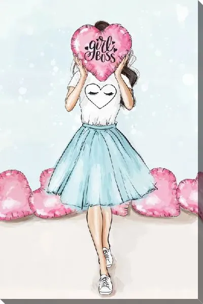 Картина маслом Сердца №11