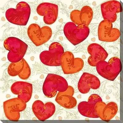 Картина маслом Сердца №19