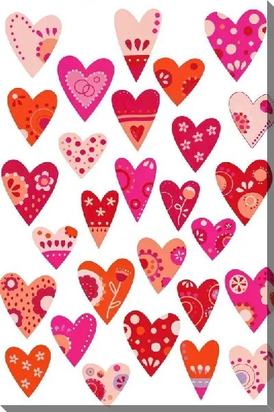 Картина маслом Сердца №20