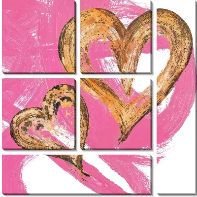 Модульная картина Два сердца