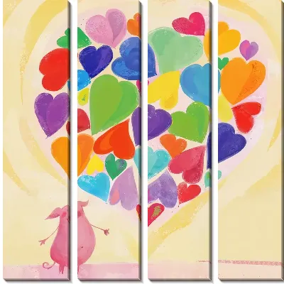 Модульная картина Сердца №22