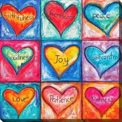 Картина маслом Сердца №27