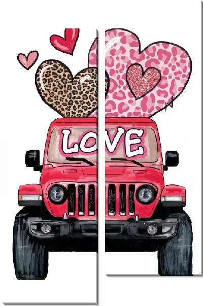 Модульная картина Сердца №32