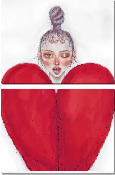 Модульная картина Сердце №36