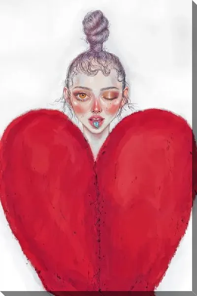Картина маслом Сердце №36