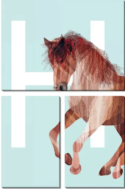 Модульная картина Лошадь №573