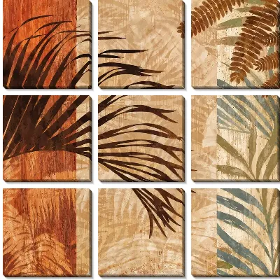Модульная картина Тропические листья №100